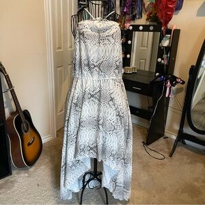 Haute Hippie Black and White High Low Dress